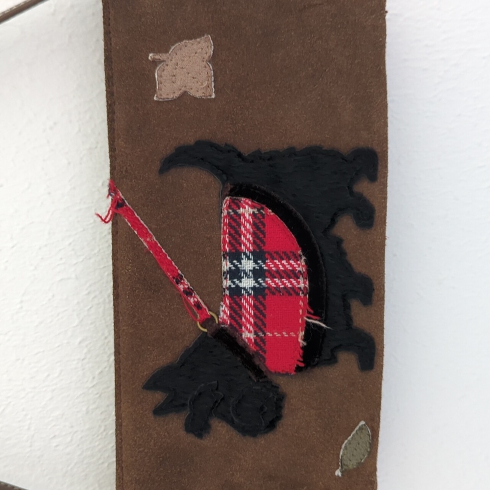 Brown, Scottish dog detail, purse